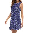 thumbnail image 6 of Jesvior Summer Dresses for Women Sleeveless Crew Neck Print Flora Tshirt Dress Casual Loose Fitted Beach Tank Dress with Pockets, 6 of 9