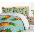 thumbnail image 5 of Ambesonne Retro Duvet Cover Sets, Vintage Beach Summer, 2-King, Olive Green Seafoam, 5 of 7