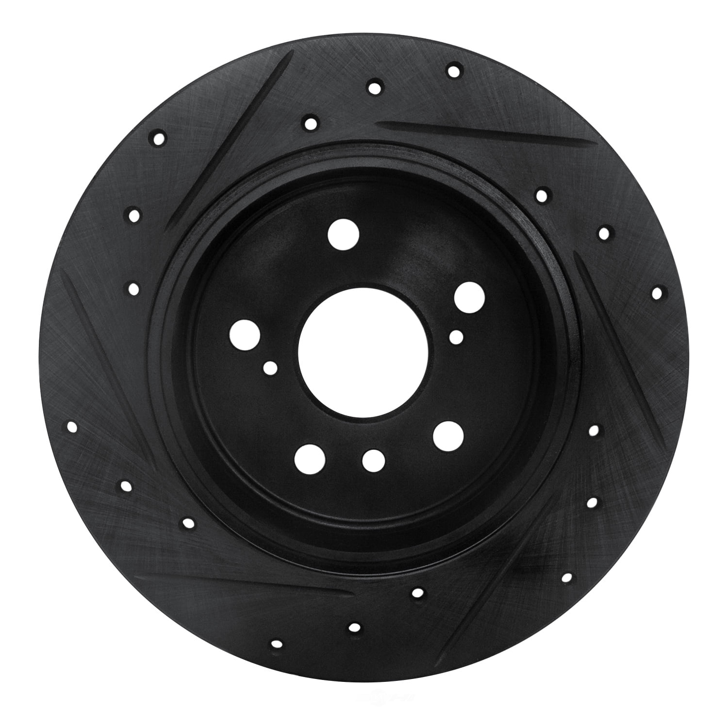 Dynamic Friction Company 633-76053R DFC Brake Rotor - Drilled And Slotted - Black