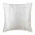thumbnail image 3 of Pillow Case Custom, White Shams, Ruched White Solid Color Pillow Shams, 24x24 inch (60x60 cm) Pillow Sham, Square Satin Shams, Modern Pillow Shams, Patchwork Pillow - Dreamy White, 3 of 3