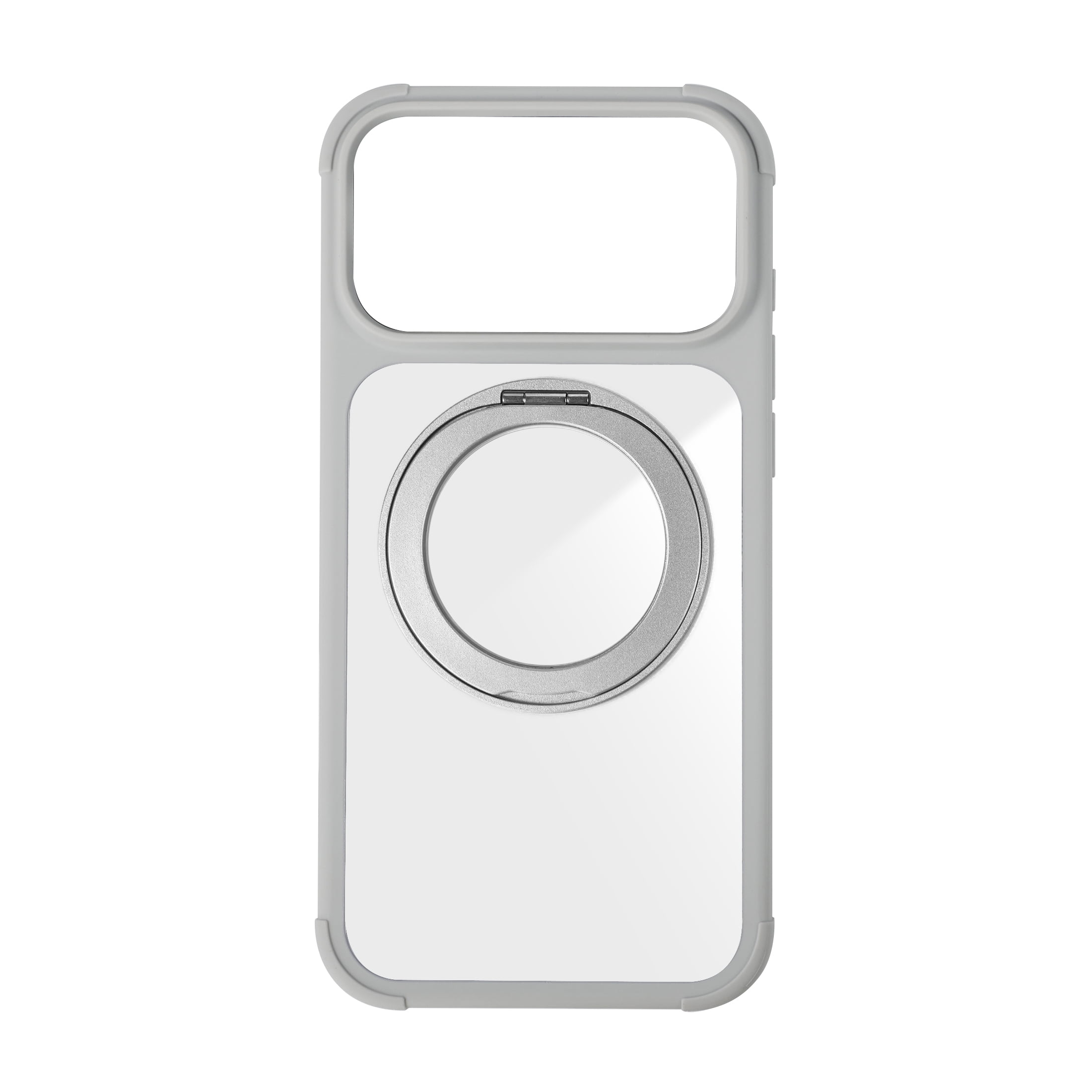 onn iPhone 18 Pro Max and iPhone 17 Pro Max Bumper Cell Phone Case with MagSafe & 360 Ring Kickstand, Clear