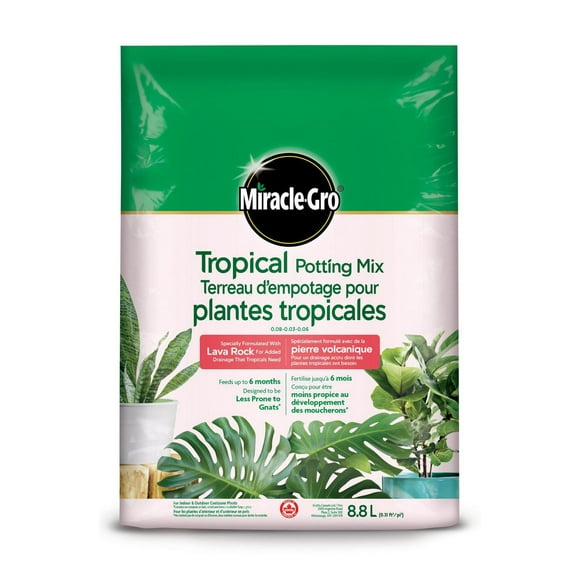 Miracle-Gro Tropical Potting Mix 8.8L, 0.08-0.03-0.06 8.8L