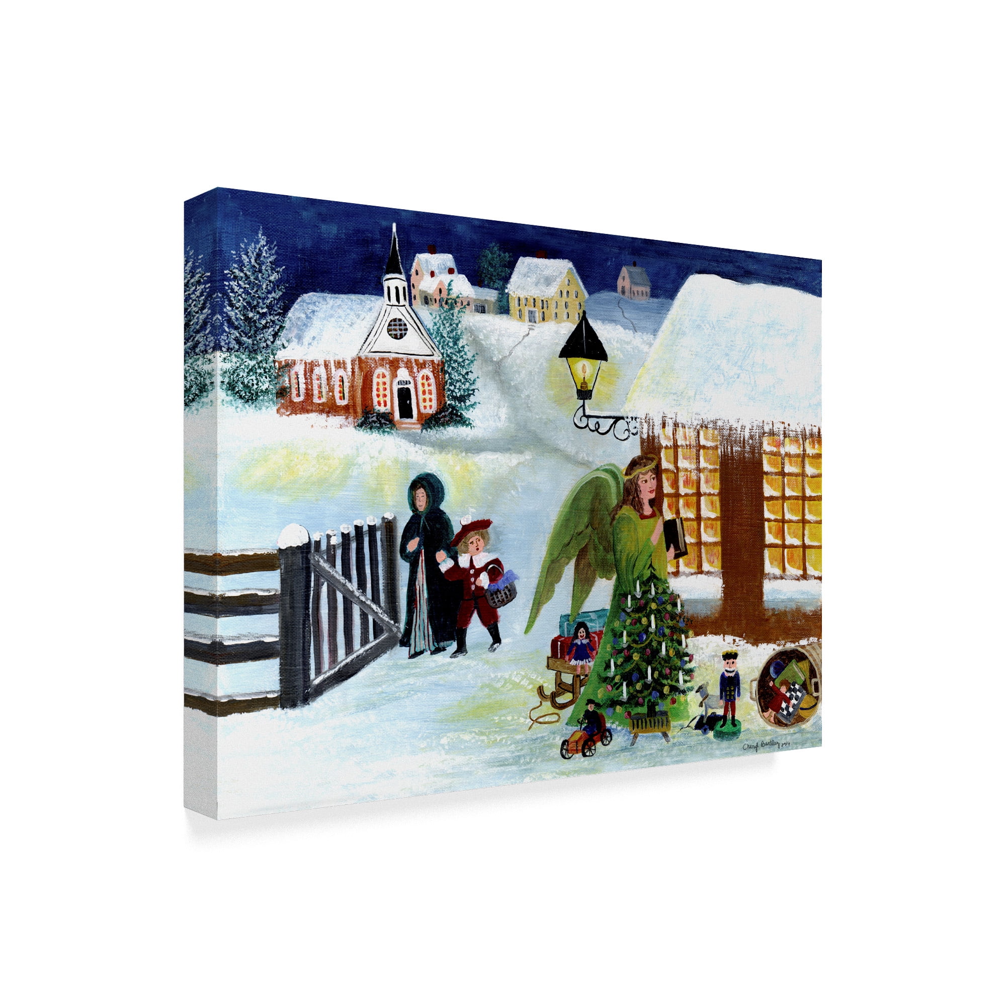Trademark Fine Art 'Christmas Angel' Canvas Art by Cheryl Bartley