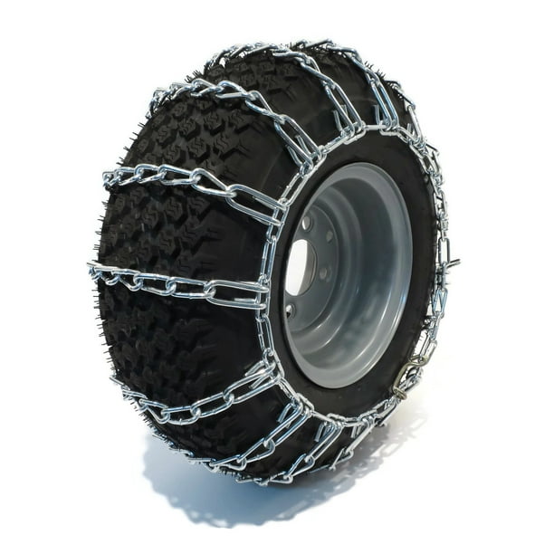 New PAIR 2 Link TIRE CHAINS 23x8.50x12 for John Deere Lawn Mower