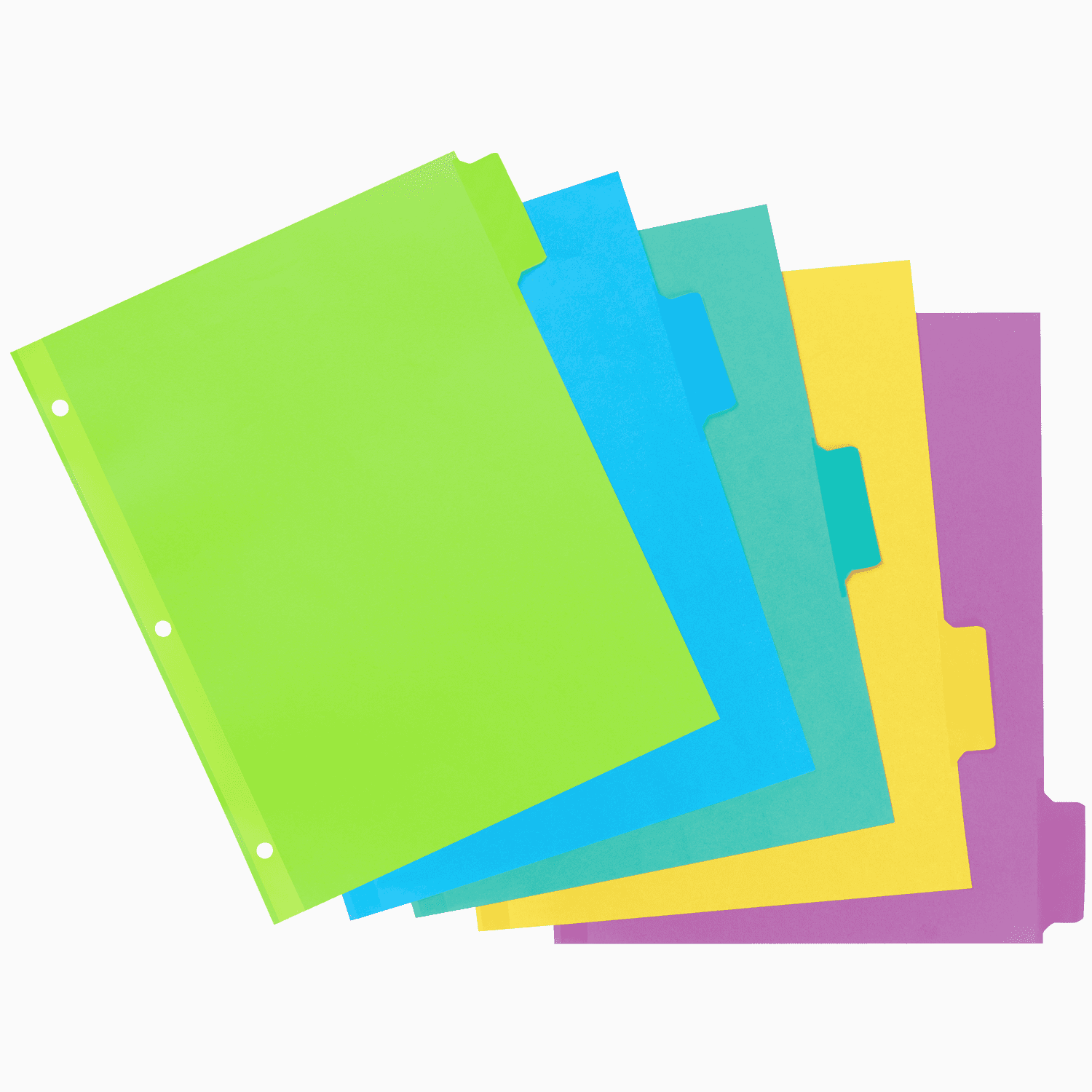 Avery Write & Erase Divider, 5-Tab, Paper, Multicolor Body, Multicolor Big Tabs, Handwrite, 1 Set