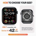 thumbnail image 2 of XiHAMA 2 in 1 Waterproof Case Compatible with Apple Watch Screen Protector 44mm SE 2nd Gen Series 6 5 4, 360 Protective Glass Face Cover Hard PC Bumper + Back Frame for Watch Accessories, 2 of 7