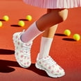 thumbnail image 5 of CHAQLIN Girls Lightweight Sneakers Kids Lace-up Tennis Running Shoes Breathable Walking Shoes for Toddler, 5 of 9
