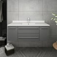 thumbnail image 6 of Fresca Fcb6142-Uns-U Lucera 42" Wall Mounted Single Basin Vanity Set - Grey, 6 of 7