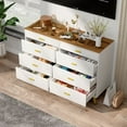 White Dresser with 8 Drawers, PAKASEPT Dresser for Bedroom with Divide