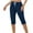 Navy, variant on ABATAB Women's Capri Pants Solid Loose Fit Capris Lounge Drawstring Elastic Waist Capris with Side Pockets