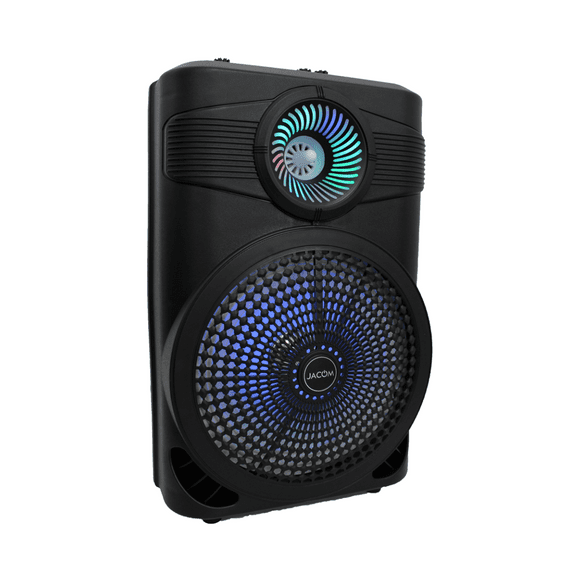Bocina Bluetooth JACOM 8 pulgadas con micrófono y Control iluminación RGB