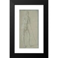 thumbnail image 2 of Domenico Veneziano 14x24 Black Modern Framed Museum Art Print Titled - Standing Youth Leaning on a Long Staff (1438-61), 2 of 5