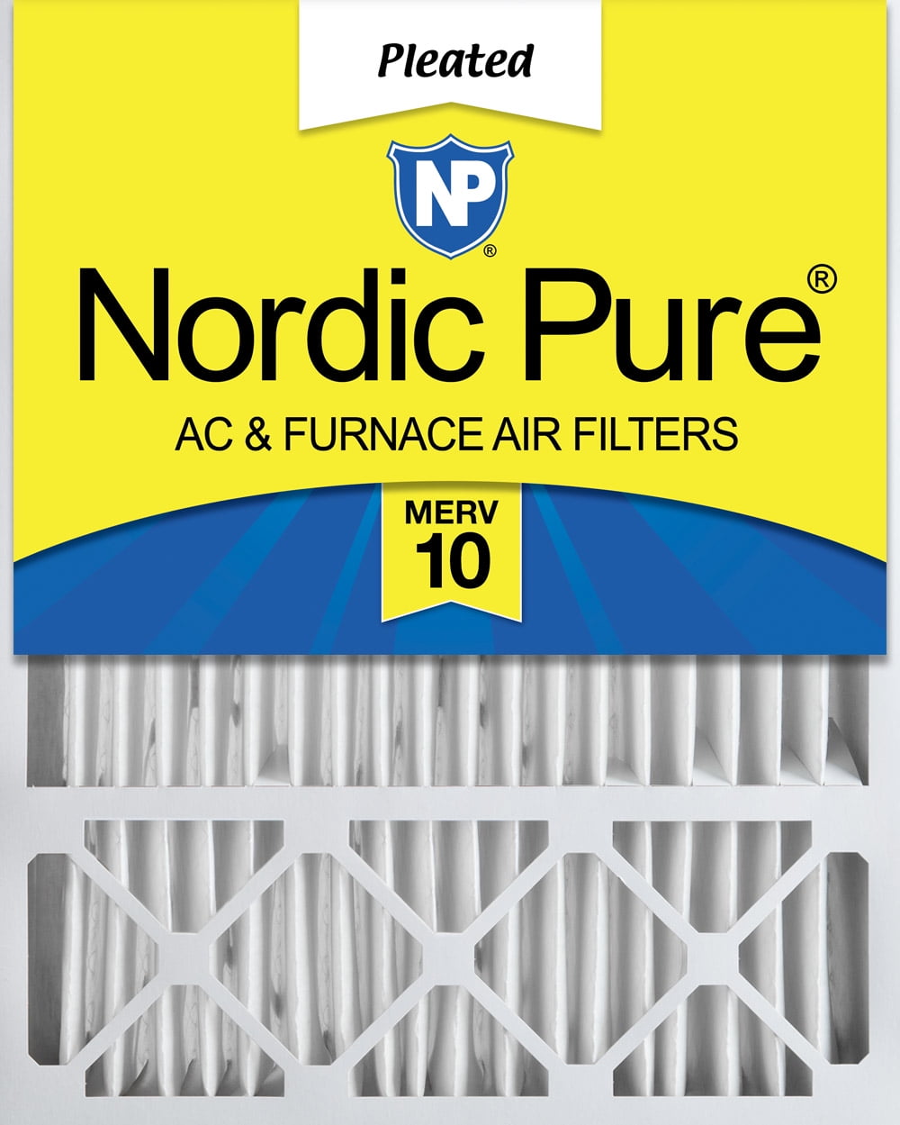 4-3/8 Actual Depth MERV 10 Honeywell FC100A1029 Replacement Pleated AC Furnace Air Filter 2 Pack Nordic Pure 16x25x4/16x25x5