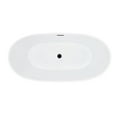 thumbnail image 3 of Rauris 59" x 28" Acrylic Flatbottom Soaking Bathtub in White with Drain/Overflow, 3 of 13