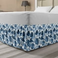 thumbnail image 1 of Hawaii Bed Skirt, Branch of Arecaceae Tree Polynesian of Triumph and Victory Spring, Elastic Bedskirt Dust Ruffle Wrap Around for Bedding Decor, 4 Sizes, Cobalt Blue Baby Blue, by Ambesonne, 1 of 2