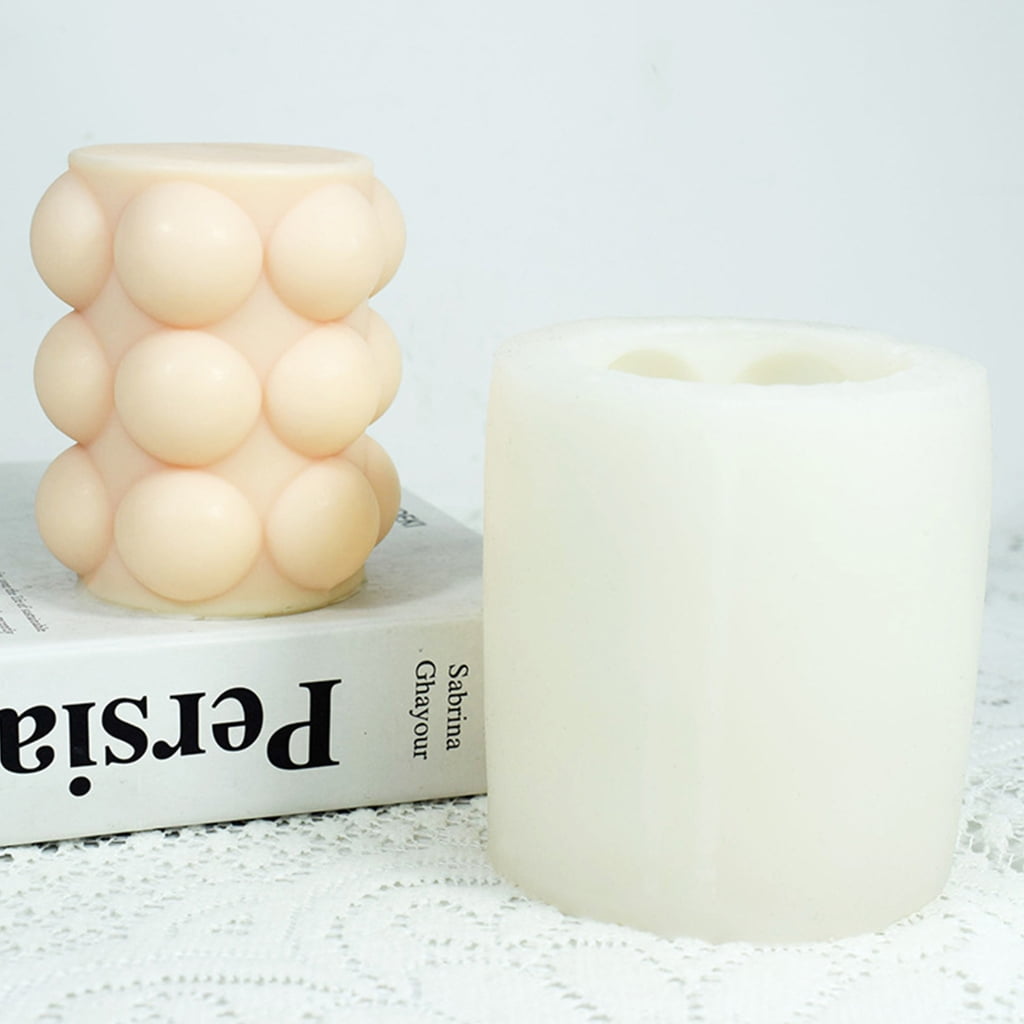 Geemin Cylinder Candle Molds Silicone Mold for Candle Making Decorations Candle Moulds