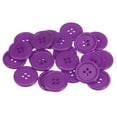 thumbnail image 1 of 50uds 40L Costura Botones 1(25mm) Resina Redondo Plano 4 Agujeros Artesanía Botones para Coser Ropa y Bricolaje, Púrpura, 1 of 5