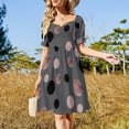 thumbnail image 2 of Elegant rose gold black and pink dots Sleeveless Dress Cocktail of dresses Casual dresses summer dress for women 2024 Clothing, 2 of 6