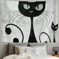 thumbnail image 2 of Orinice Cute Cat Tapestry Wall Hanging Unique Style Graphic Tapestries Home Wall Decor Art Living Room Bedroom Dorm Apartment Farmhouse 4 Sizes 60x50inch, 2 of 6