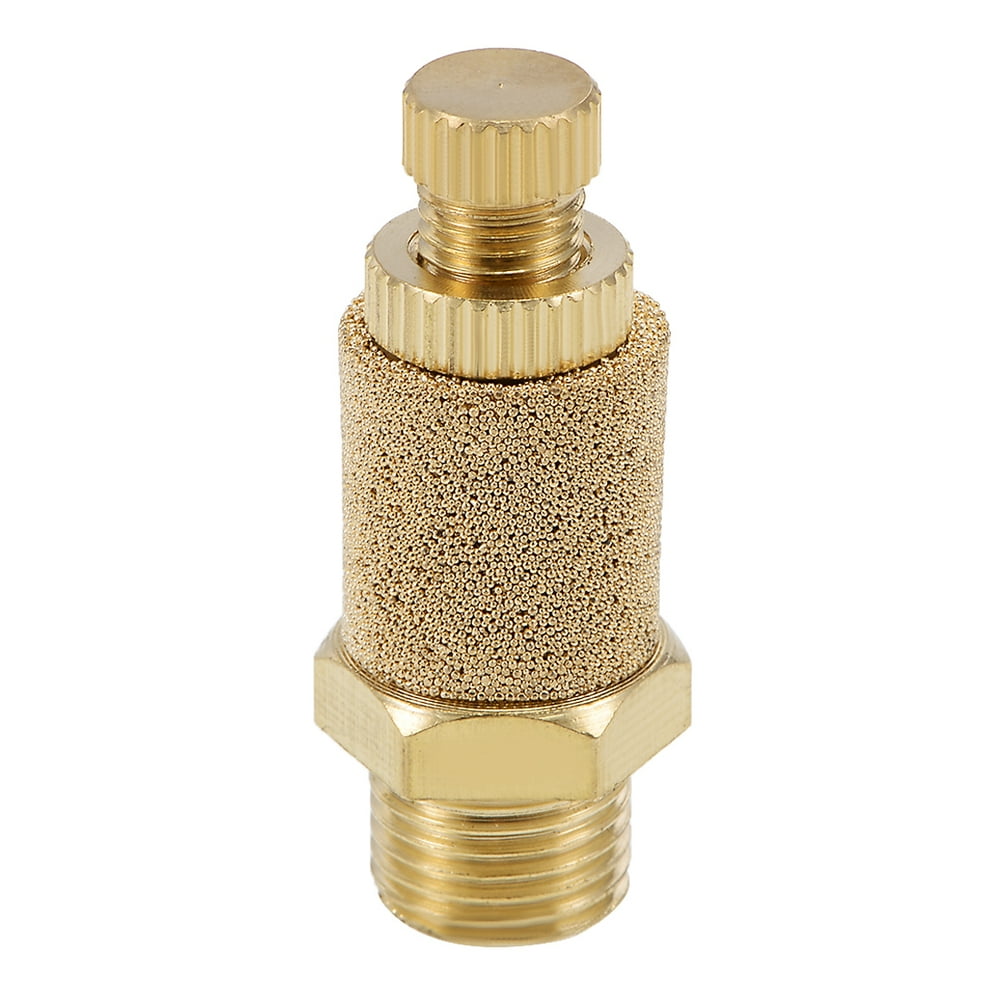Top Adjustable Pneumatic Air Exhaust Silencer Muffler Copper 1/8 BSPT 1pcs