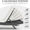 thumbnail image 2 of Luccalily Patio Chaise Lounge Chair Adjustable Backrest Folding Outdoor Lounge for Poolside, Beach, Garden (Beige) (No Assembly Required), 2 of 7