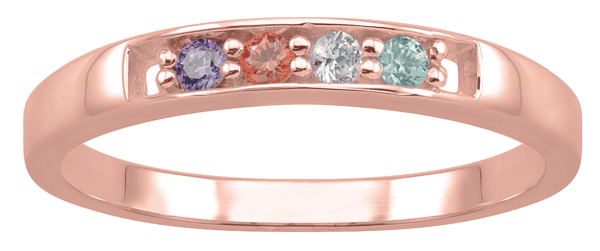 Personalized Birthstone Family Ring In 14k Gold By Jewlster