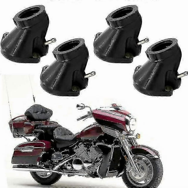 Pack - 4 Xvz1300 Carburetor Intake Manifolds Boot For Yamaha Royal Star 1300 Tour Classic 1996-2001 Xvz1300 Xvz13a Intake Boots