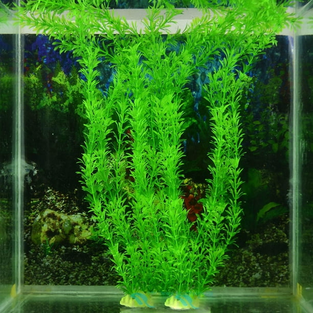 Shulemin Fish Tank Decorations Plastic Artificial Grass 15cm Tall,Green - Walmart.com