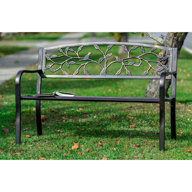 Hi-Line Gift Banc de Jardin 50 Pouces de Long - Ensemble de 1, Bronze