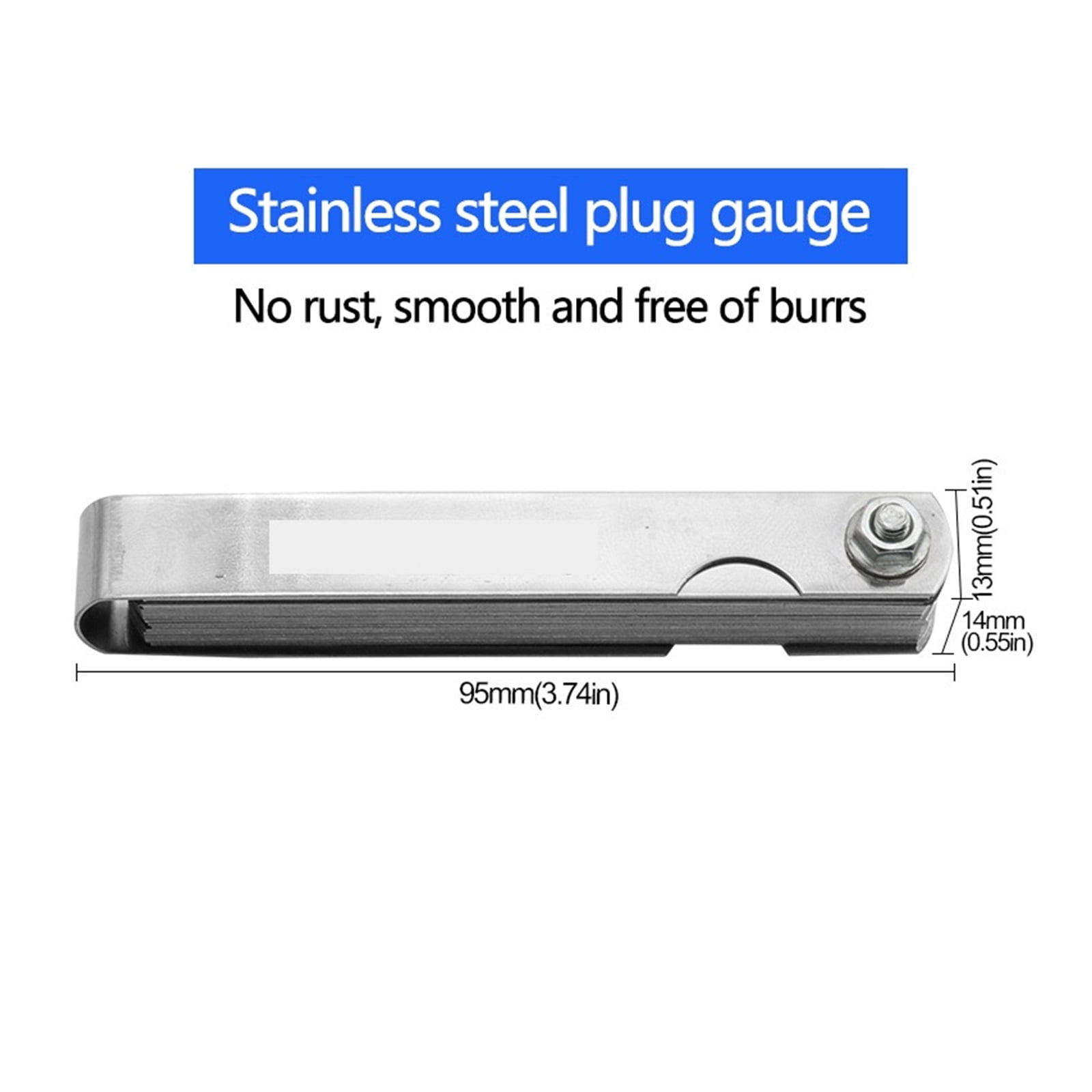32 IN 1 Blade Feeler Gauge Metric and In Gap Measuring Tool Gauge Stainless Steel ,Easy Identification