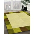 thumbnail image 2 of Ahgly Company Indoor Square Patterned Dark Yellow Green Area Rugs, 4' Square, 2 of 6