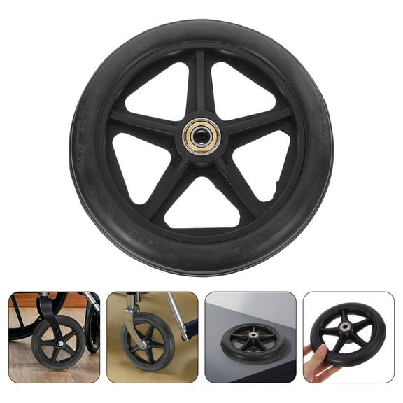 FRCOLOR Wheelchair Tire Replacement 1 Set Rubber Wheelchair Tire Accessory Part