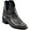 Black, variant on G.C. SHOES Womens Black Snake Print Pull Tabs Cushioned Comfort Stax Almond Toe Block Heel Zip-Up Western Boot 8.5