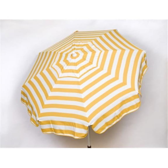 Heininger Holdings 1327 Italian 6 ft. Umbrella Acrylic Stripes Yellow And White - Beach Pole