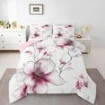 thumbnail image 2 of jejeloiu Country Floral Full Size Comforter Sets,Natural Plant Bedding Comforter Set,White Pink Bedding Sets For Adults,Luxury Bedroom Decor Reversible,3pcs, 2 of 8