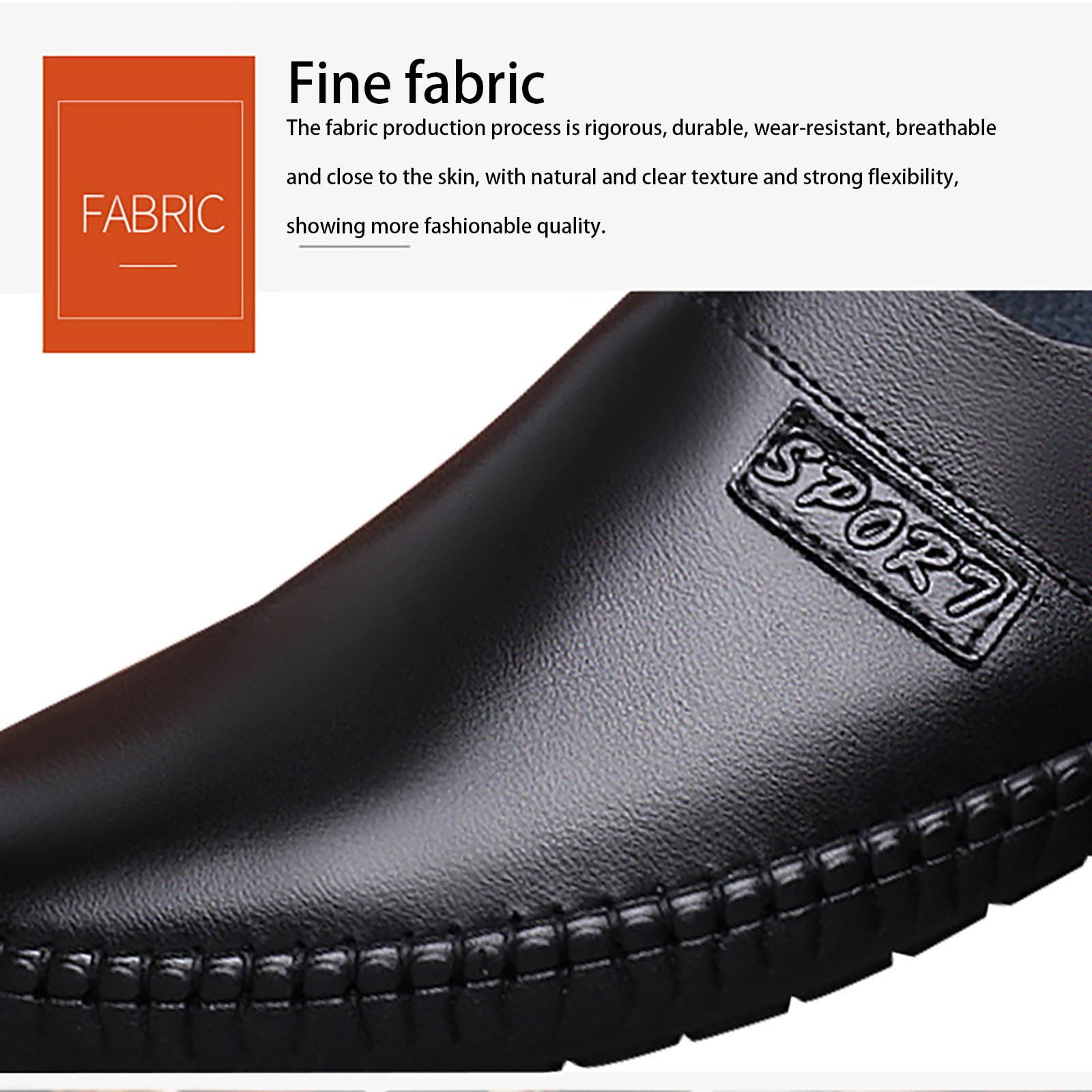 Qiaocaity Mens Shoes on Clearance, Up to 20% off, New Men's Casual Shoes Youth Trend Fashion Soft Sole Men's Leather Shoes Black 42