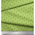 thumbnail image 3 of Soimoi Green Poly Georgette Fabric Black Sketch Floral Print Fabric by the Yard 52 Inch Wide, 3 of 3