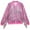 Pink, variant on JIUKE Girls Sequin Jackets Spring Summer Long Sleeve Shirts Full Zipper Sparkly Solid Color Tassel Tops