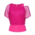thumbnail image 5 of MEICHEN Women's 80s 90s Mesh Top Outfit Women Fishnet T Shirt with Summer Tank Top Set Fashion Party Dress Clothing, 5 of 8
