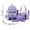 Purple, variant on 5-Piece Backpack Set Cute Backpack,Large Capacity Daypack Schoolbag,Messenger Bag Shoulder Bag,Closure Bag,Pencil Case,Handbag,Laptop Bag