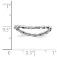 thumbnail image 5 of 925 Sterling Silver Stackable Expressions Polished Rhodium-plate Wave Ring Size: 5; for Adults and Teens; for Women and Men, 5 of 5