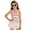 Cartoon Cat & Paw Print Pattern, variant on Cute Ladybug & Floral Print Skirted One-Piece Swimsuit for Girls - Quick Dry, Stretchy Swim Dress for Beach & Pool Vacations