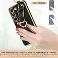 thumbnail image 4 of for Samsung Galaxy S23 Case 6.1", Cute Heart Wristband Lanyard Cross Body Strap Electroplated Camera Protection Shockproof Protective Case Women Girls for Samsung Galaxy S23 6.1"-Black., 4 of 7