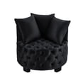 thumbnail image 5 of S-HOME Upholstered Tufted Leisure Chair In Fabric Modern Accent Chair For Stylish Living Room Decor，Black, 5 of 5