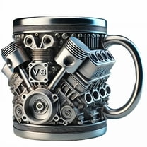 ACDANC V8 Engine Design Coffee Mug Unique 3D Car Engine Cup for Car Enthusiasts,Gift for Mechanics and Gearheads