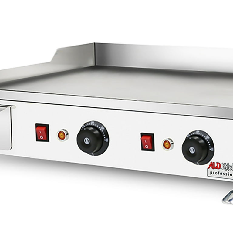 ALDKitchen Flat Top Griddle | Teppanyaki Grill | Single, Dual or Triple  Thermostat | Commercial Use | 110V (Small)