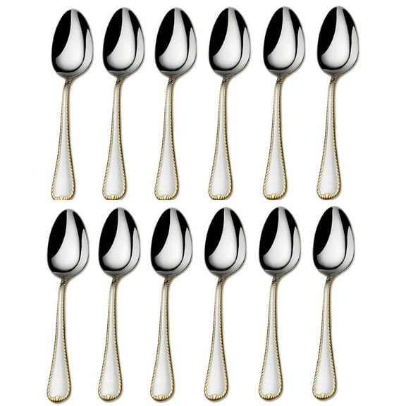 Mikasa Cameo Gold 18/10 Stainless Steel Teaspoon (Set of Twelve)