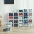 thumbnail image 2 of Boîte de Rangement pour Chaussures à Coquille Empilable et Antipoussière, Présentoir Organisateur, 2 of 8