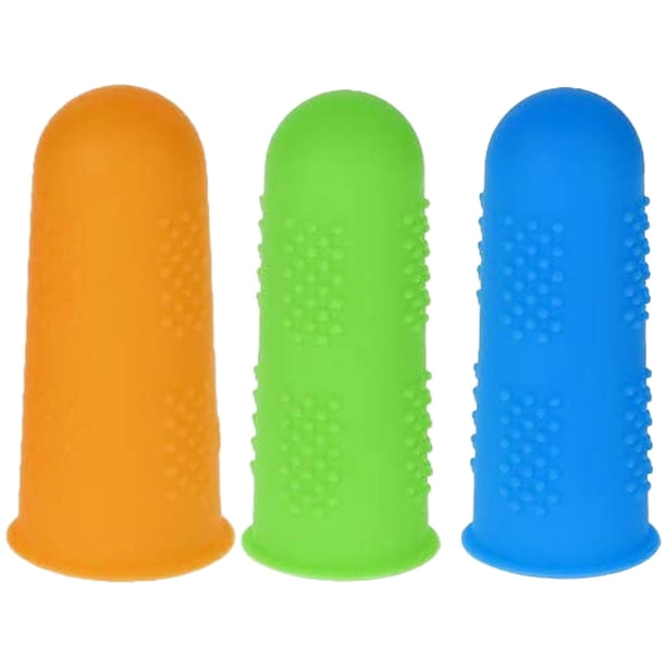 Muyoka Protectores de dedos Fundas de funda de silicona, Fundas de dedos anticorte Resistente al calor Protector de dedos antideslizante para pegamento caliente Utensilios de cocina Muyoka Hogar