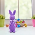 thumbnail image 6 of Lilixerw Solar Easter Bunny Ornament with Bow,Simulation Flocking Outdoor Rabbit,Waterproof Garden Auto On/Off Decor,Solar Powered Easter Light for Yard Patio Pathway,Purple,9.64x2.75 In, 6 of 6